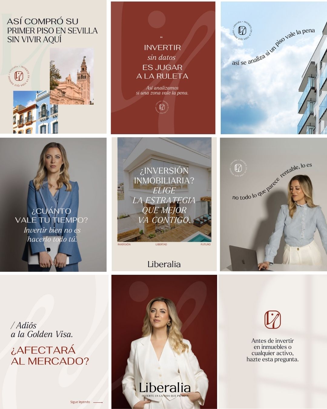 Diseño post verticales Blanco Ruso