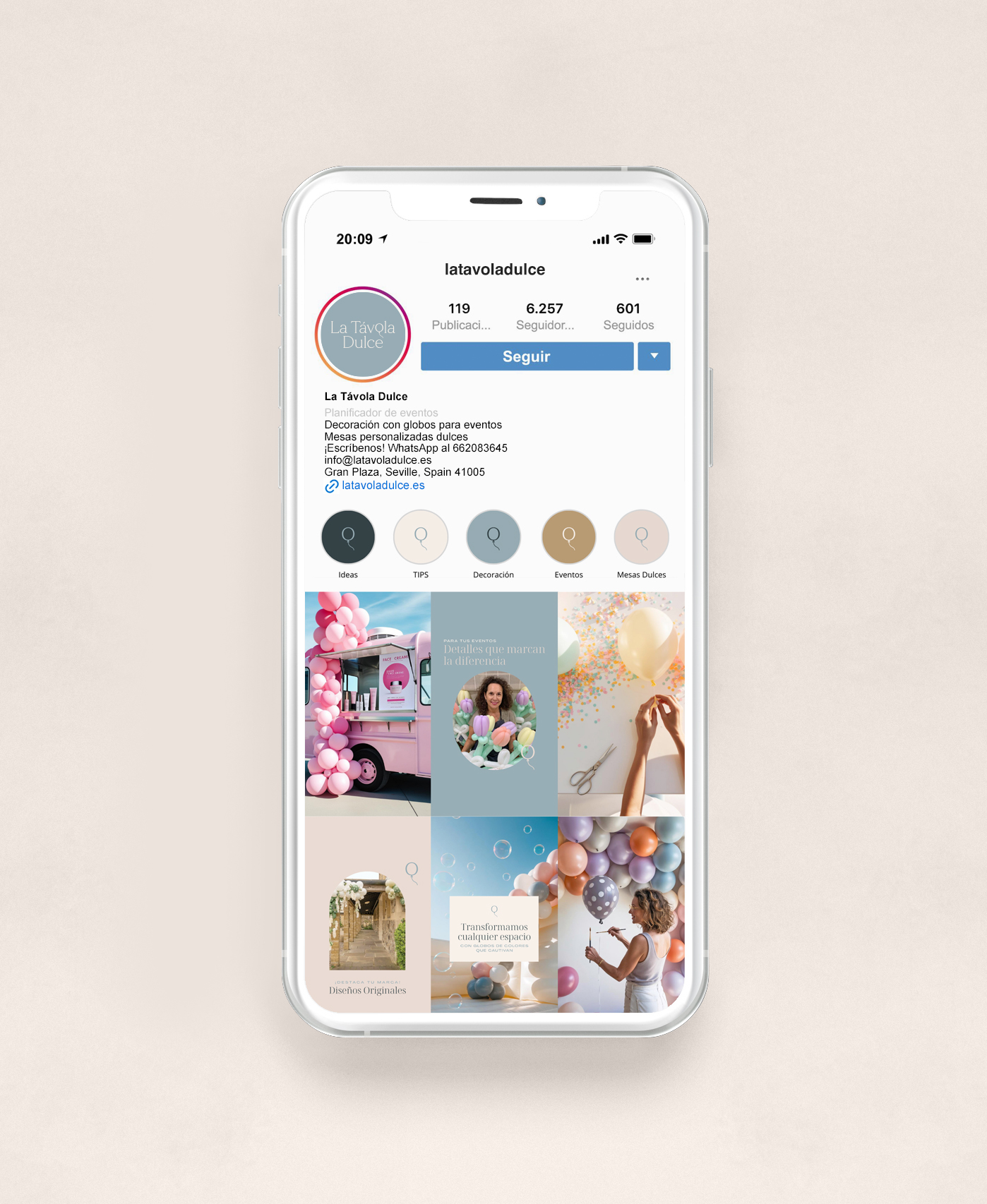 mockup feed reel la tavola dulce