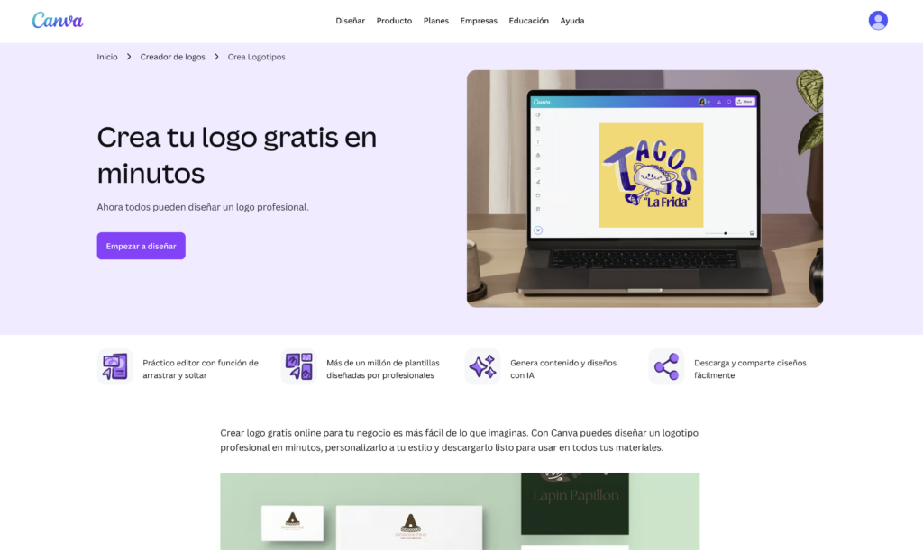 Creador de logos de Canva
